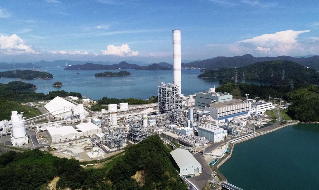 CO2の分離・回収試験を進めている大崎クールジェン=広島県
