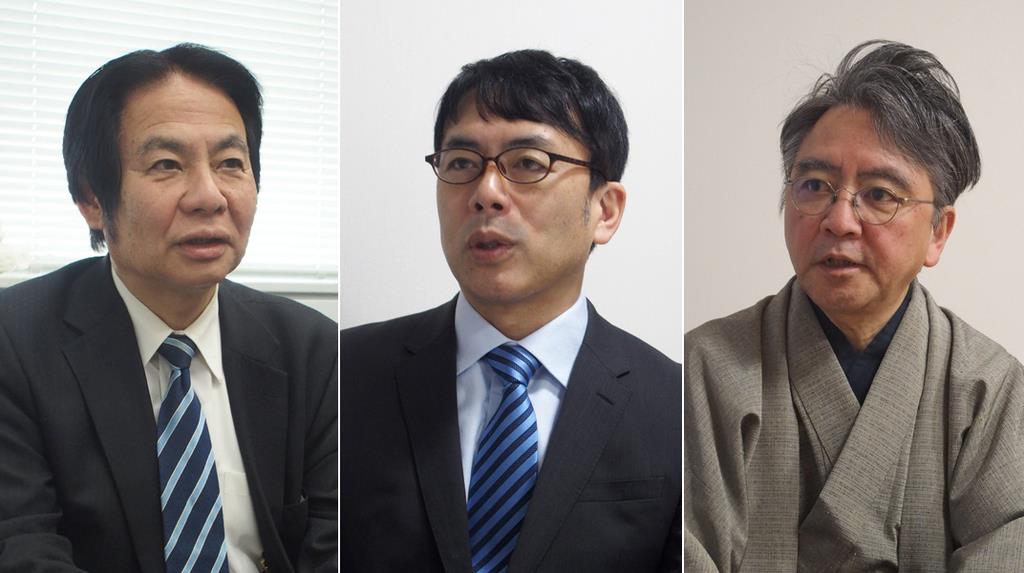 (左から)小山和伸教授、経済評論家の上念司氏、中村伊知哉教授