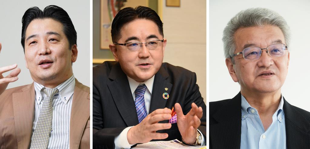(左から)法政大教授の小黒一正氏、大和総研チーフエコノミストの熊谷亮丸氏、コロンビア大教授の伊藤隆敏氏
