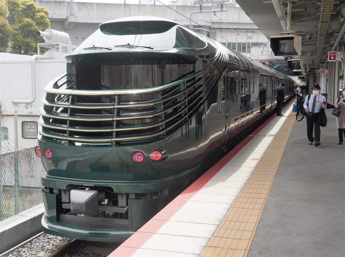 「トワイライトエクスプレス瑞風」=JR新大阪駅(前川純一郎撮影)