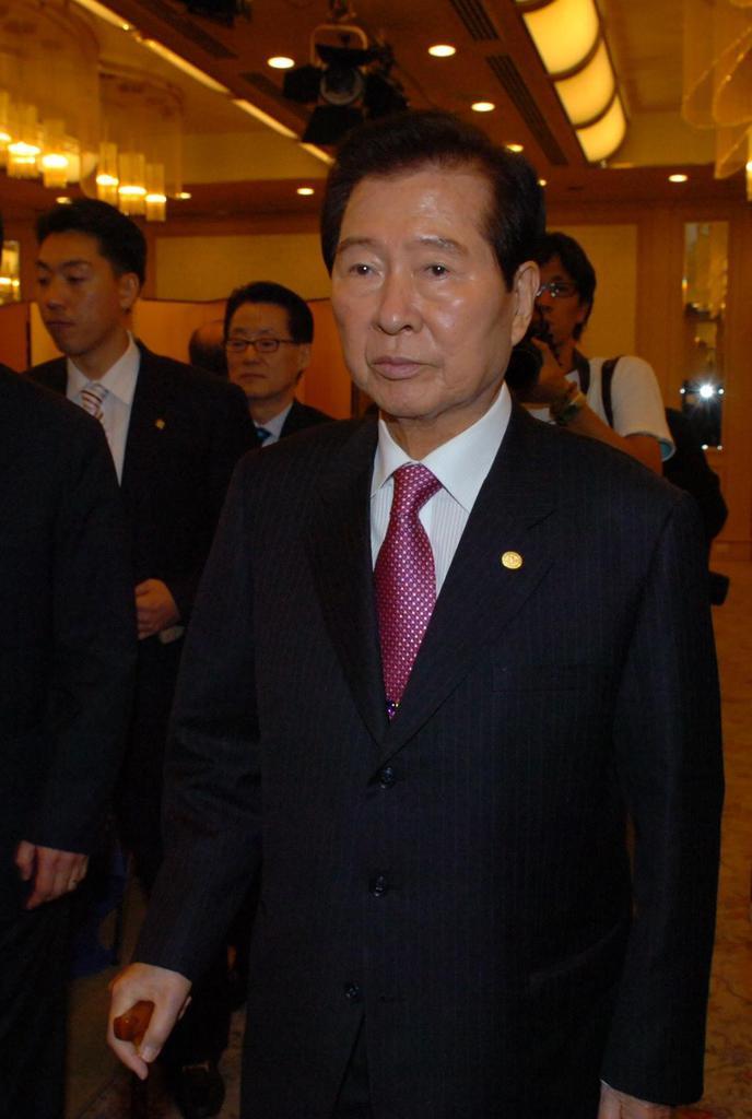 来日したときの金大中氏=2007年10月、京都全日空ホテル