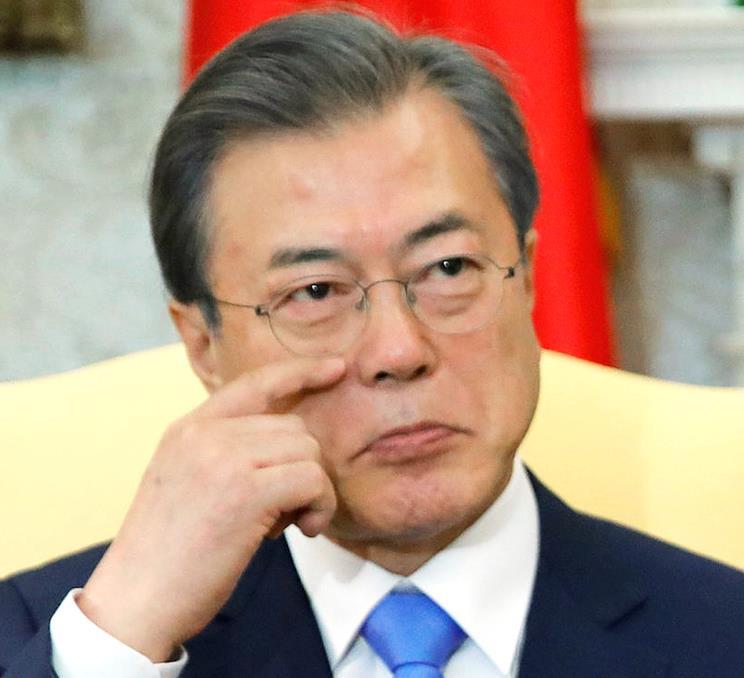 韓国の文在寅大統領(4月、ロイター)