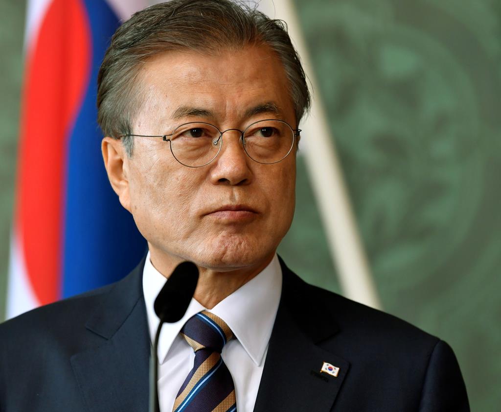 韓国の文大統領、視線は北朝鮮とソウルでの米韓首脳会談に
