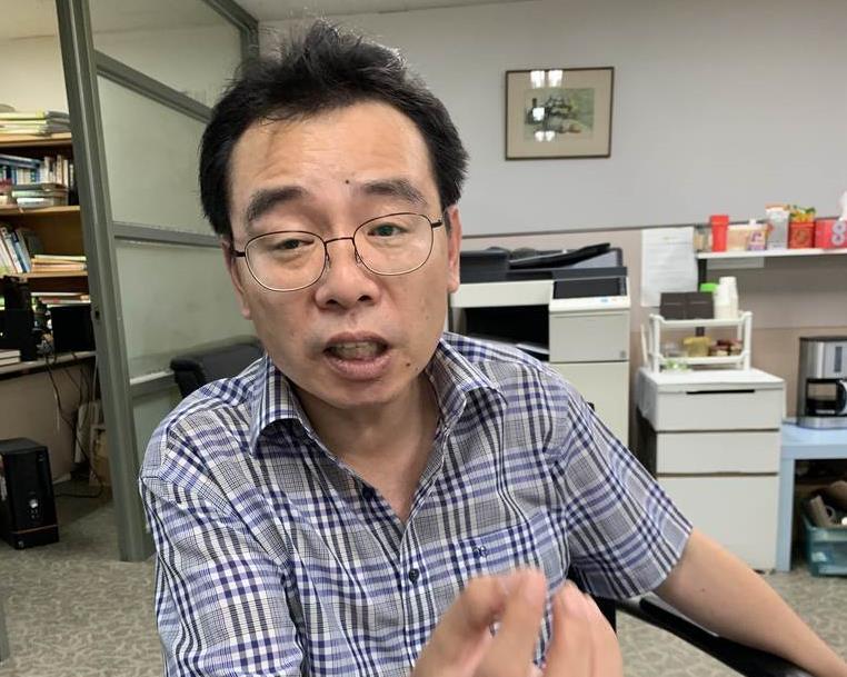 韓国・落星台経済研究所の李宇衍氏(名村隆寛撮影)