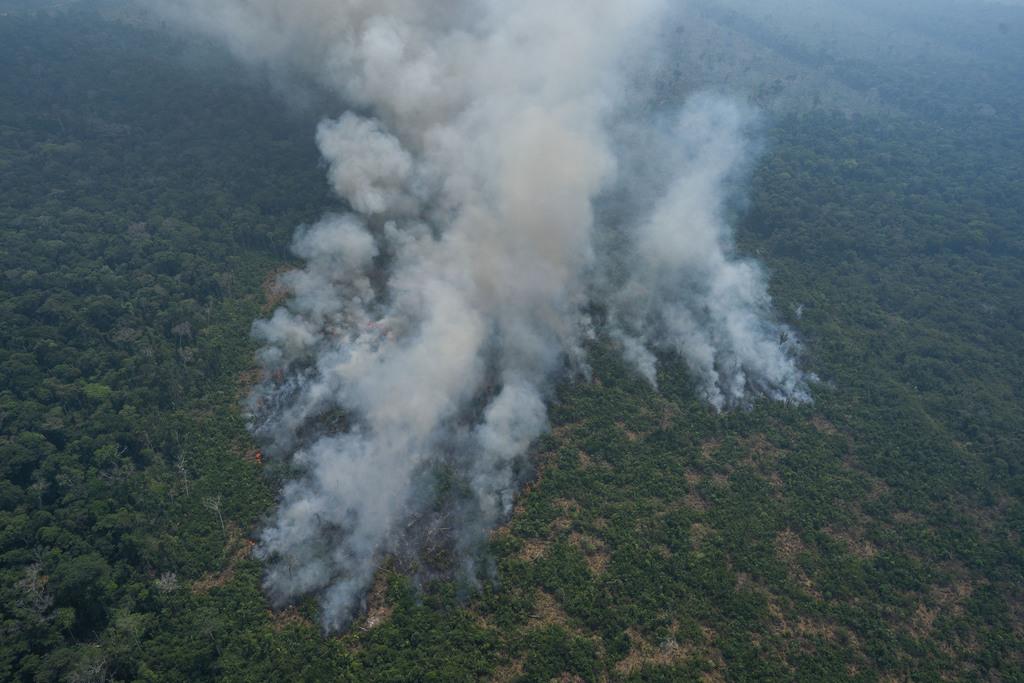 ブラジル・アマゾンで発生した大規模火災(AP)