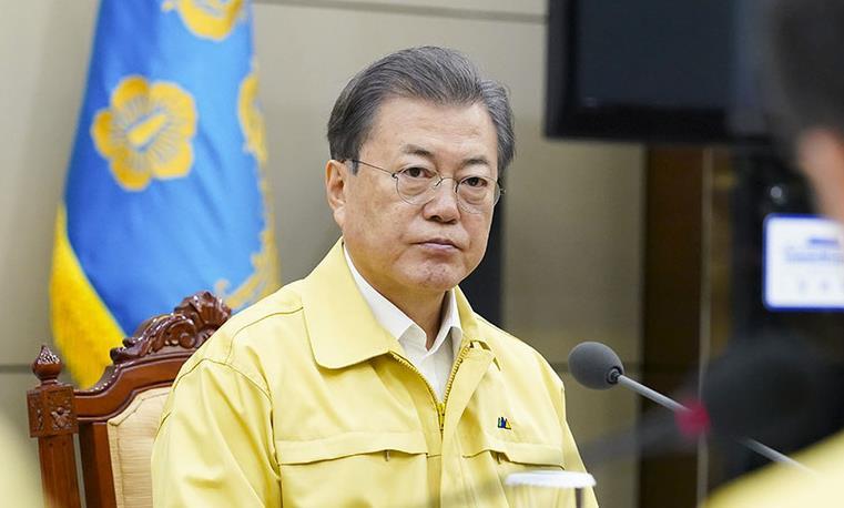 文在寅大統領(韓国大統領府提供・共同)