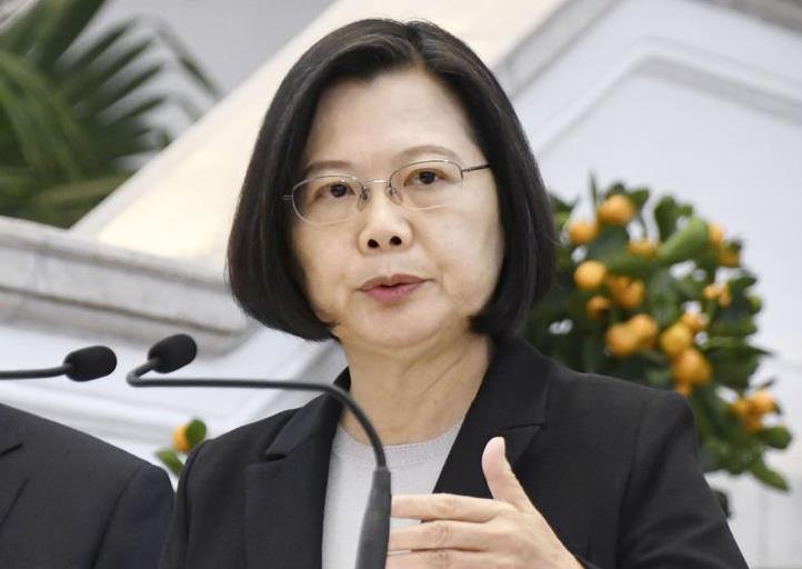 蔡英文総統=台北市(共同)