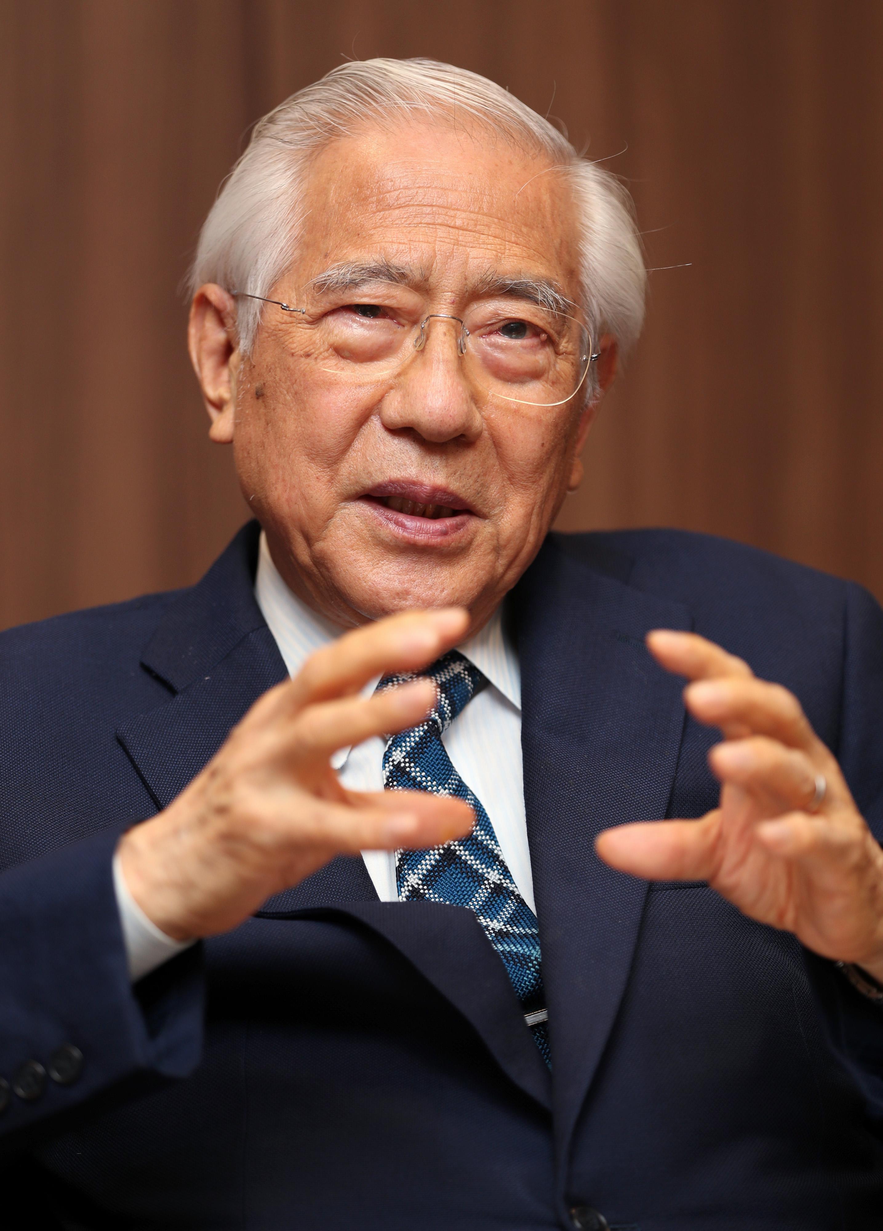 日本財団パラリンピックサポートセンターの小倉和夫理事長(佐藤徳昭撮影)