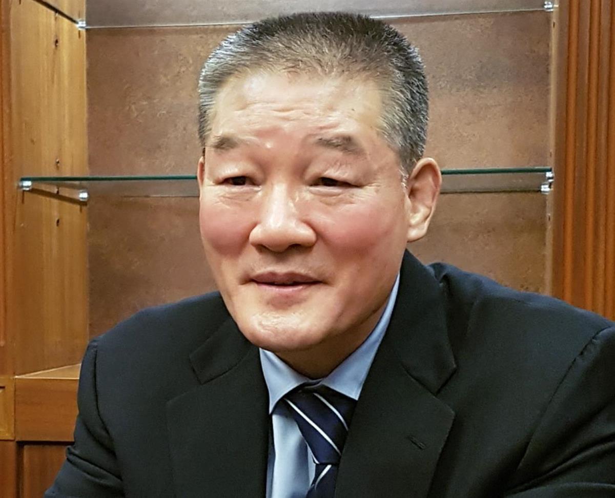 産経新聞のインタビューに応じるドンチョル・キム氏=1月、ソウル(桜井紀雄撮影)