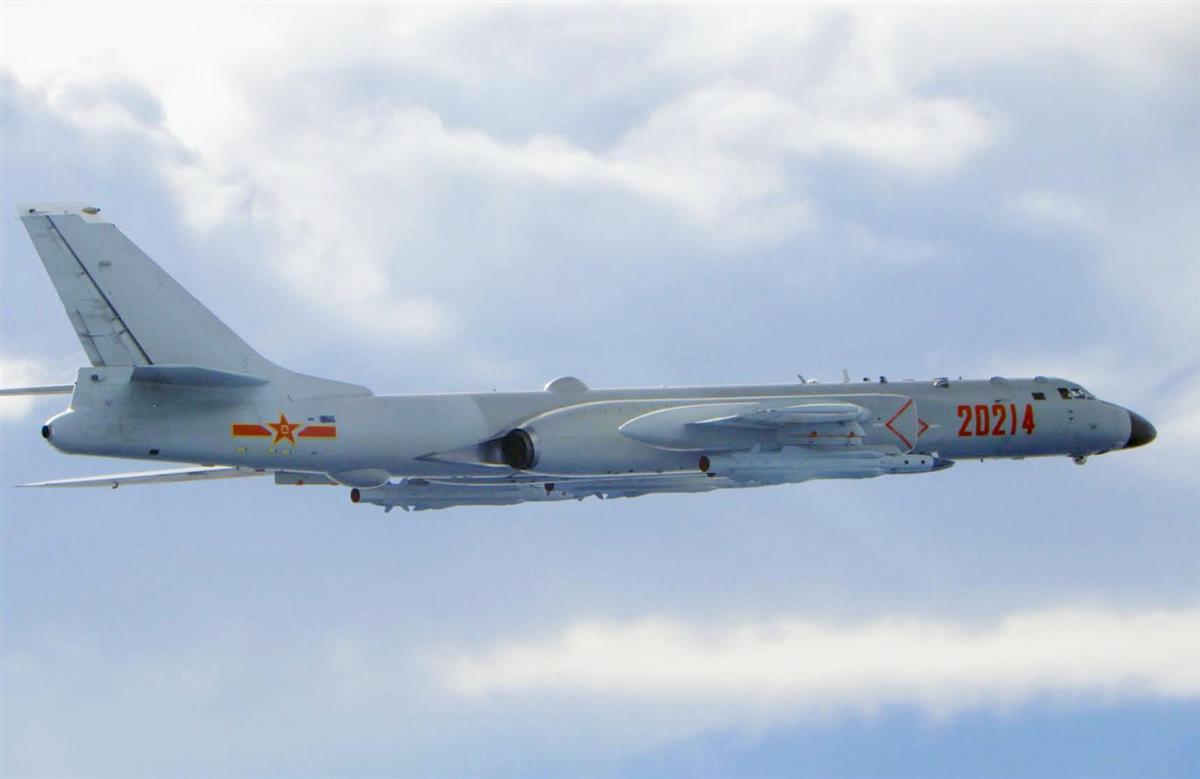 9月18日、台湾の防空識別圏に入った中国の軍用機(台湾国防部提供・共同)
