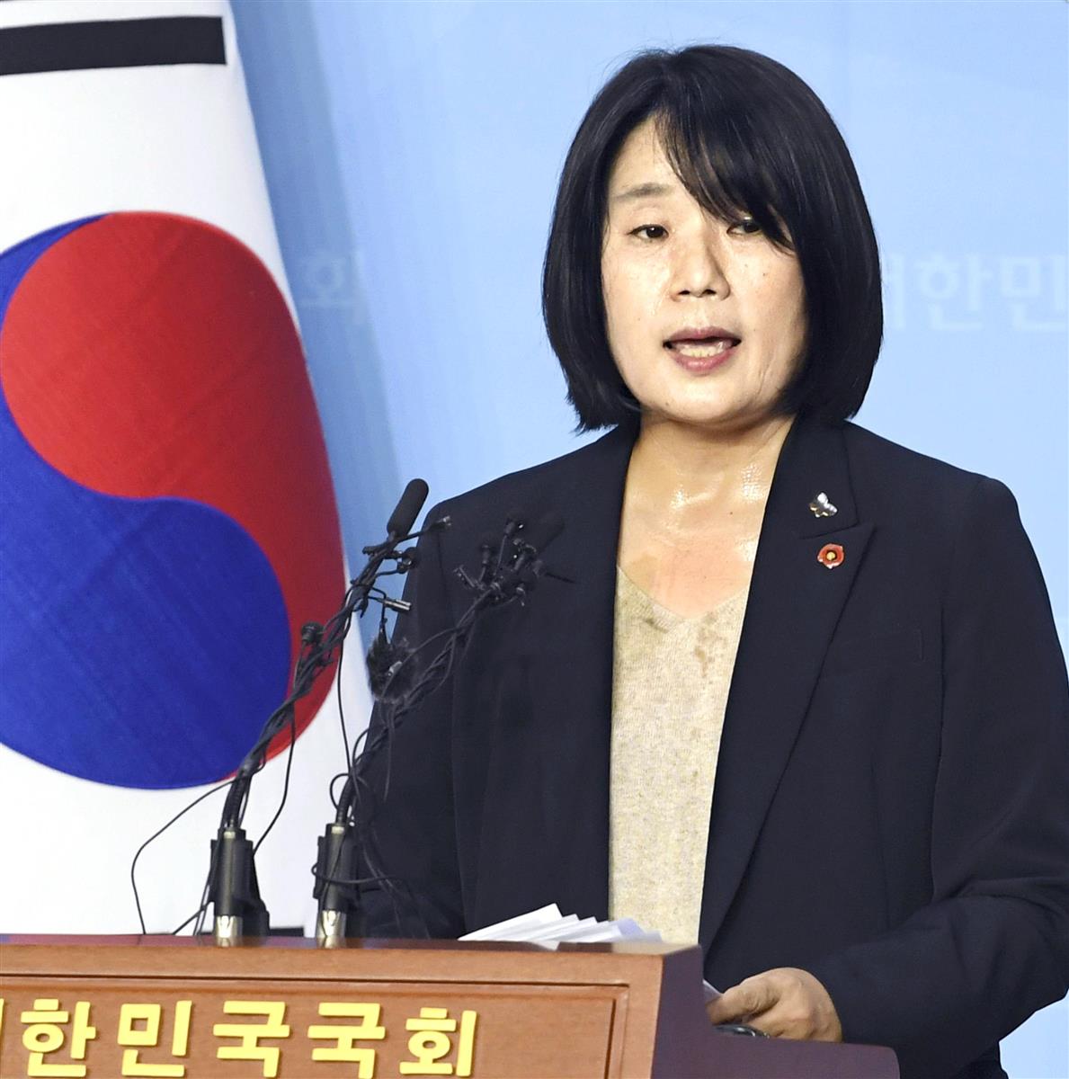 「日本軍性奴隷制問題解決のための正義記憶連帯」の尹美香(ユン・ミヒャン)前代表=5月29日(共同)