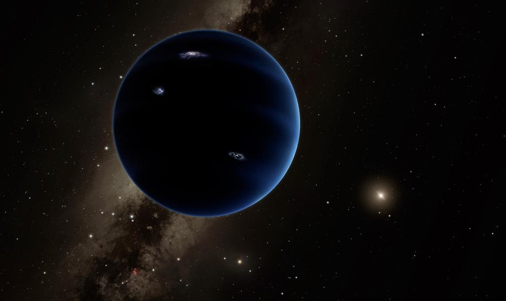 太陽系第9惑星の想像図(米カリフォルニア工科大提供)