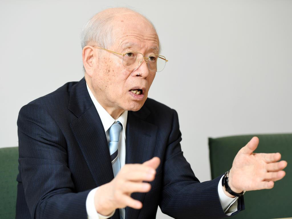 野依良治・名古屋大特別教授(鴨川一也撮影)