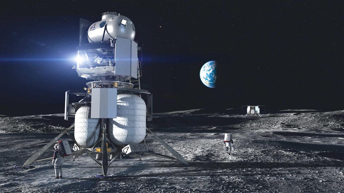 米国の有人月面着陸機の想像図（ブルーオリジン社提供）