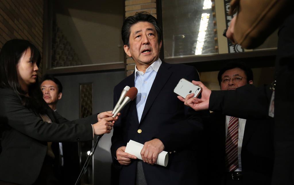 安倍晋三首相(佐藤徳昭撮影)