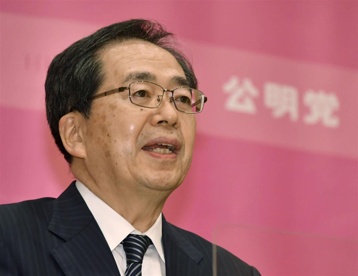 次期衆院選への出馬意欲を語る公明党の斉藤鉄夫副代表=昨年11月19日午後、広島市