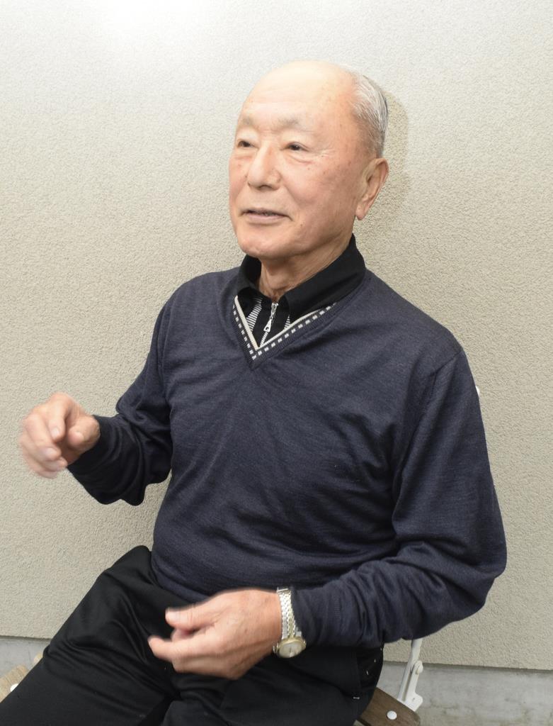 金品受領問題について語る関西電力元会長の秋山喜久氏=7日午後、大阪府