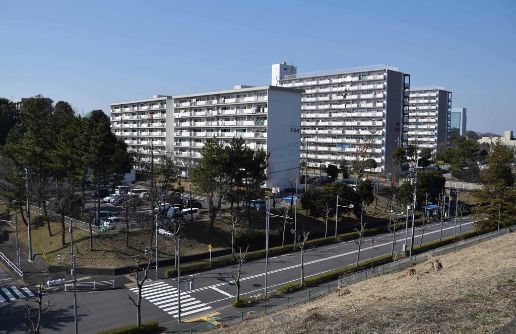 日本最大規模の住宅団地「多摩ニュータウン」=2月21日、東京都多摩市