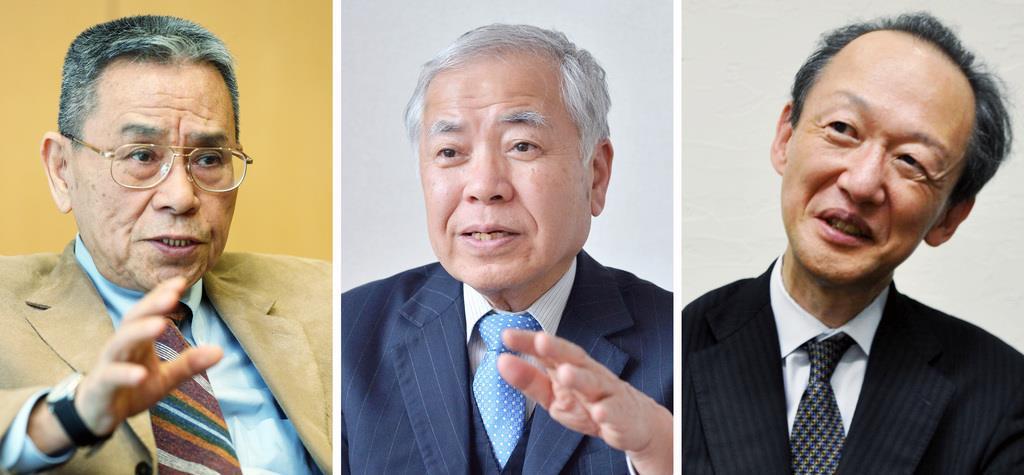 (左から)作家の山本一力氏、弁護士の高池勝彦氏、元厚生労働審議官の岡崎淳一氏
