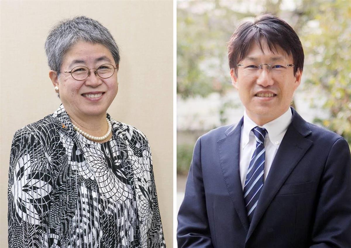 日本子ども虐待防止学会の奥山真紀子理事長(左)と花園大の和田一郎教授