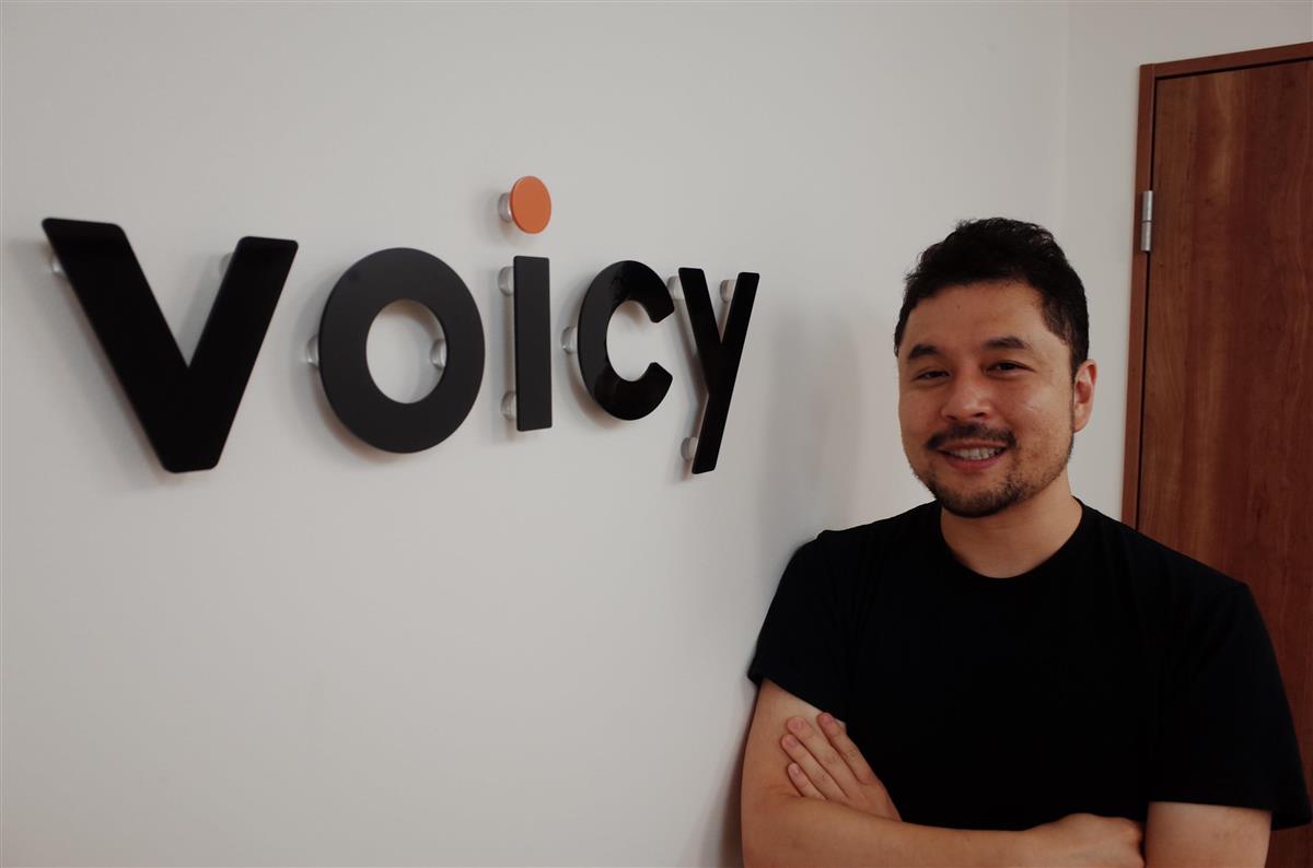 Voicyの緒方憲太郎・代表取締役最高経営責任者(CEO)=東京都渋谷区