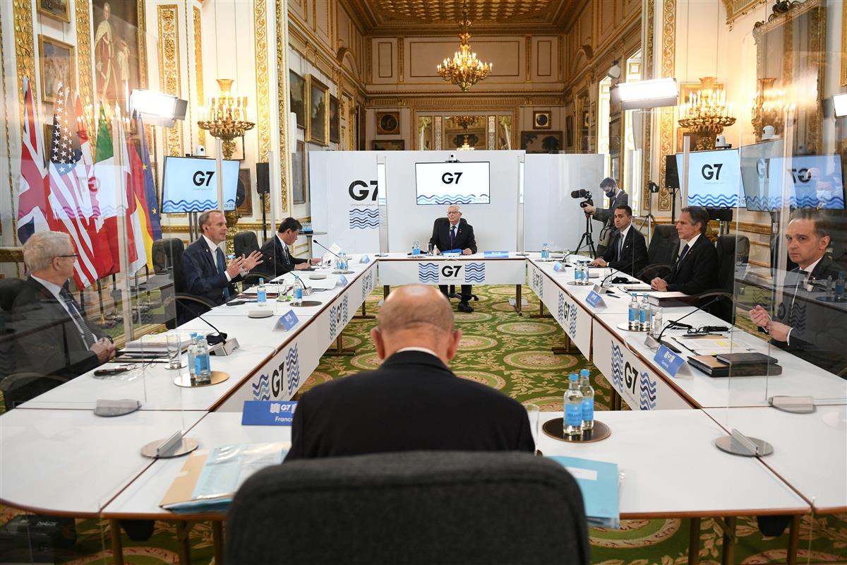 ロンドンで開かれた先進7カ国(G7)外相会合 (ロイター)