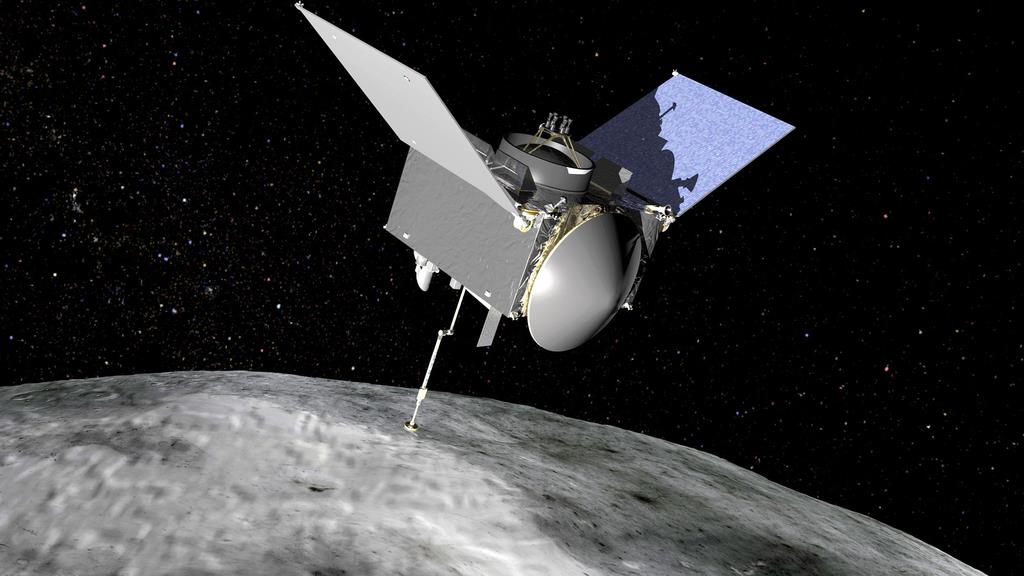 小惑星ベンヌを観測する探査機オシリス・レックスの想像図（ＮＡＳＡ提供・共同）