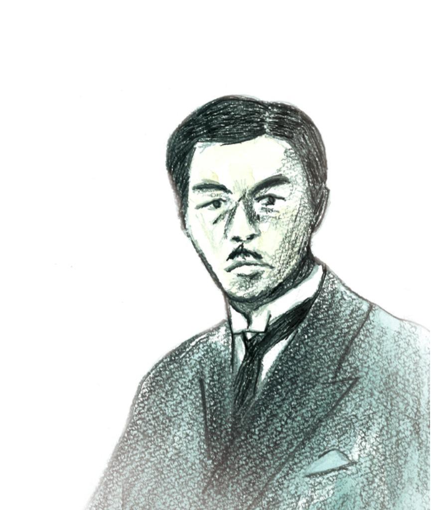 首相となった近衛文麿(画=筑紫直弘)